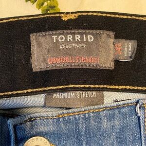 Torrid Bombshell Straight Jeans in Blue